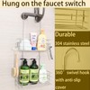 Seltomer Hanging Shower Caddy Bathroom Inside Shower Rack Shampoo Holder