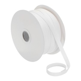 PATIKIL Cotton Twill Tape 1/4 Inch 50 Yards 100% Cotton Ribbon Bias Tape Herringbone Webbing Trim for Sewing Gift Wrapping, White