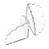 Scalloped Acrylic Bookends (Clear) – Set of 2 Decorative Non-Slip