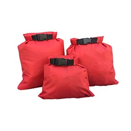BESPORTBLE Camping Gear Kayak Accessories 3pcs Dry Bag Set Lightweight Storage Pouch Bag for Camping Boating Kayaking Fishing 1.5L 2.5L 3.5L (Red) Camping Gear Kayak Accessories