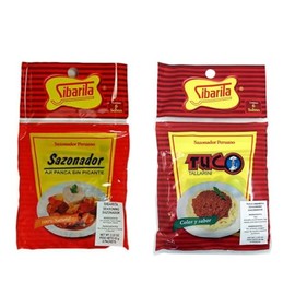 Sibarita TUCO TALLARINI (6 x 1.97 Oz) Y SAZONADOR AJI PANCA (6 x 2.22 Oz) Producto Peruano 12 unidades.