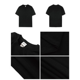 Freelect High Quality 100% Cotton Laser Printed O-Neck Regular Fit Short Sleeve 180g Eco-Friendly White Blank Men's T-shirtsColor: Black, Size: L