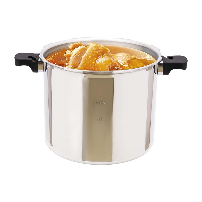 22L Pressure Canner Aluminum Pressure Cooker with Steam Guage, Thickened