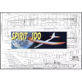 Great Planes Model Airplane Plans (RC): SPIRIT 100 99½" Wingspan Sailplane