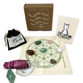 ALHUMO | Raise My Vibe - Kit de Cuarzos para Elevar tu Energía | Kit de 7 cuarzos y sahumerio para elevar la energía, Perfecto para Principiantes.