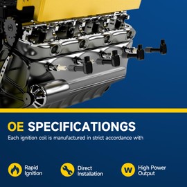 Set of 4 Ignition Coil Packs and Spark Plugs Fits for 2006 2007 2008 2009 2010 2011 Kia Rio Rio5 Rondo Hyundai Accent 1.6 L4 Replaces# UF499 C1543