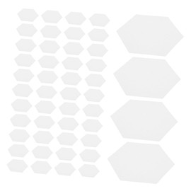 NUOBESTY 300pcs Patchwork Quilted Cardboard Hexagon Papers for Quilting Paper Quilting Molds Quilting Paper Patchwork Hexagons Hexagon Quilting Template Quilting Piecing Papers Trim White