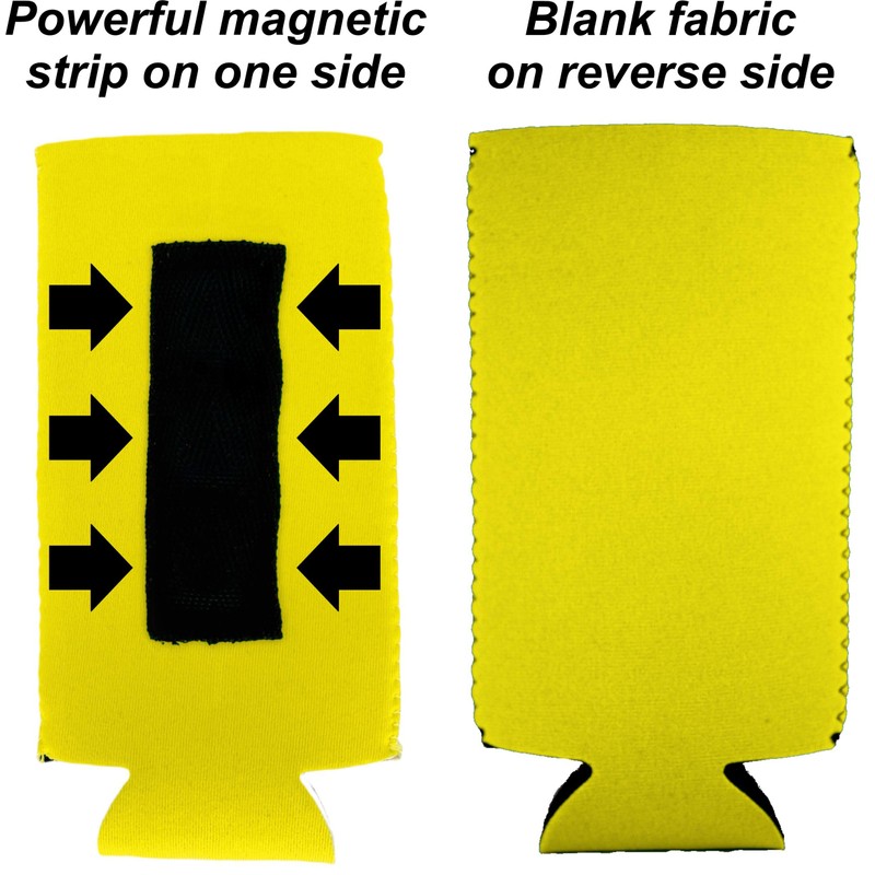 Blank Magnetic Slim Can Coolie (Bright Green, 2 Pack)