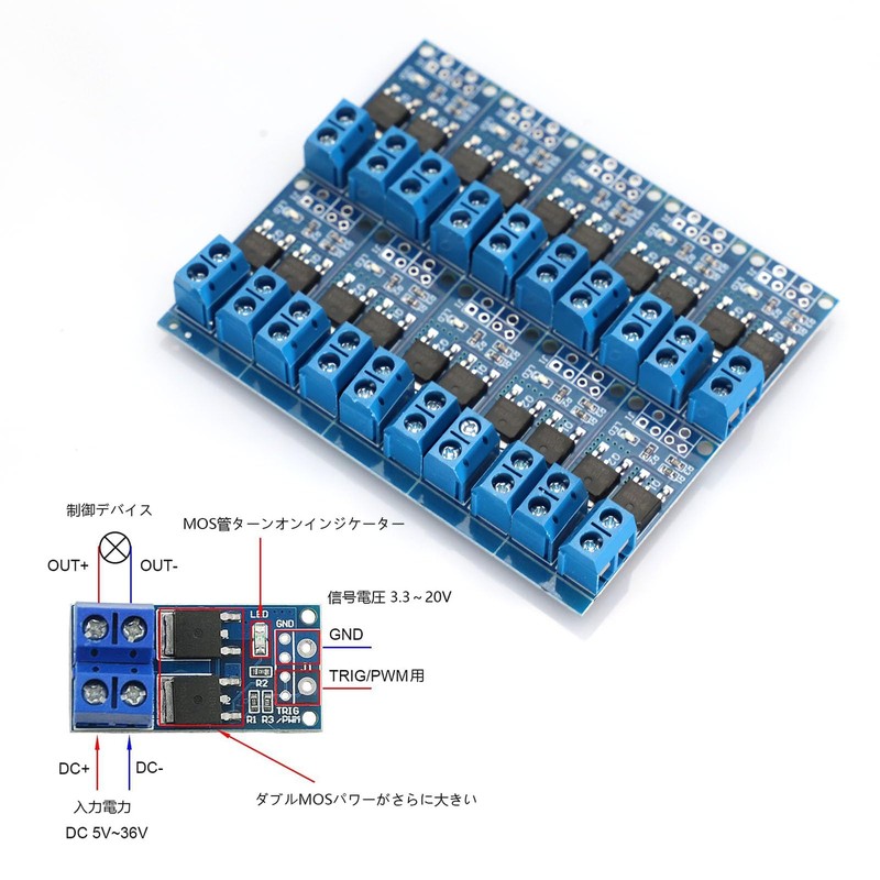 RUIZHI 10pcs DC 5V-36V 15A (Max 30A) 400W Dual High