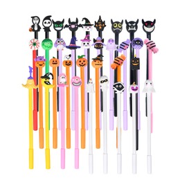 YIHUANYIFA Pack of 36 Halloween Gel ink Pens Black 0.5mm Gel Ink Rollerball Pen for School Home Office Supplies (Halloween 36pcs)