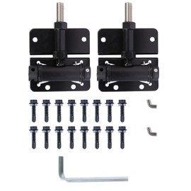 Self Closing Hinges for Vinyl/Wooden Door, Easy to Install and Adjust, Provides Smooth and Quiet Operation, Heavy Duty Made, Pack of 2,Black