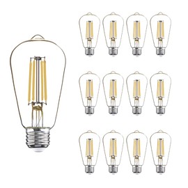 winsaLED 40 Watt Light Bulbs, E26 Bulb, 4000K Cool White 4W LED Edison Bulbs, Flickering Free, 90 High CRI, 450LM, Not Dimmable, Pack of 12