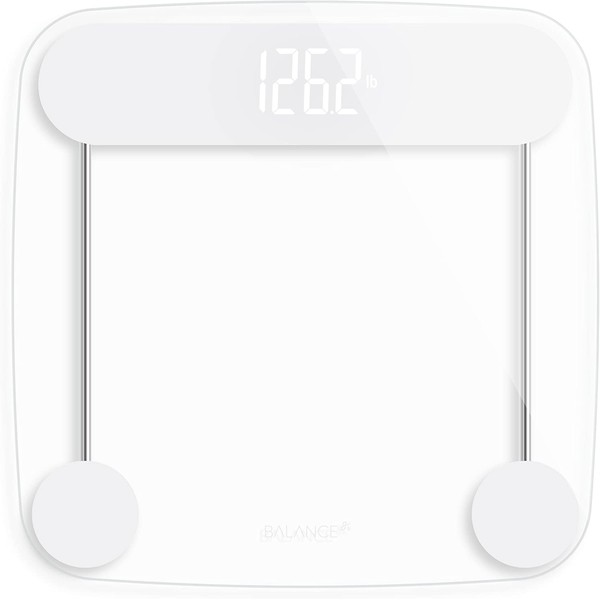 Greater Goods Digital Weight Bathroom Scale, Shine-Through Display, Accurate Glass Scale, Non-Slip & Scratch Resistant, Body Weight (Black)