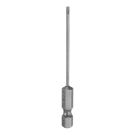 Sourcing Map SL2 2mm S2 Steel Flat Head Magnetic Slotted Screwdriver Bit 1/4" Hex Shank 3" Long for Removing Screws