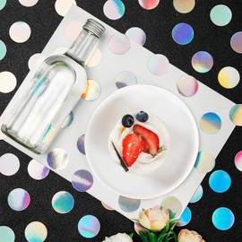 HQKJGSYX 100pcs Biodegradable Confetti Laser Silver Star Confetti Holographic Table Decoration for Baby Shower Birthday Wedding Party for Various Birthday Party Anniversary Decorations