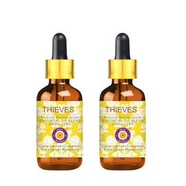 Deve Herbes Thieves Multipurpose Undiluted Essential Oil Blend with Two Glass Droppers (Pack of Two) 15ml X 2 (1 oz)