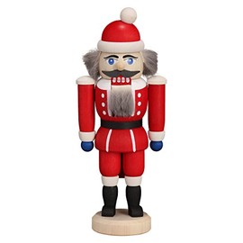 Seiffener Volkskunst | Echt Erzgebirge Weihnachtsmann Nussknacker | 11415 | Handgefertigte Dekoration für die Weihnachtszeit | 14 cm