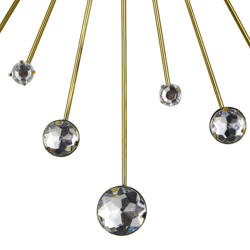 Deco 79 Metal Starburst Decorative for Home with Black Accents