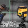 PREXISO Laser Level 65Ft Self Leveling Cross Line 26 inch