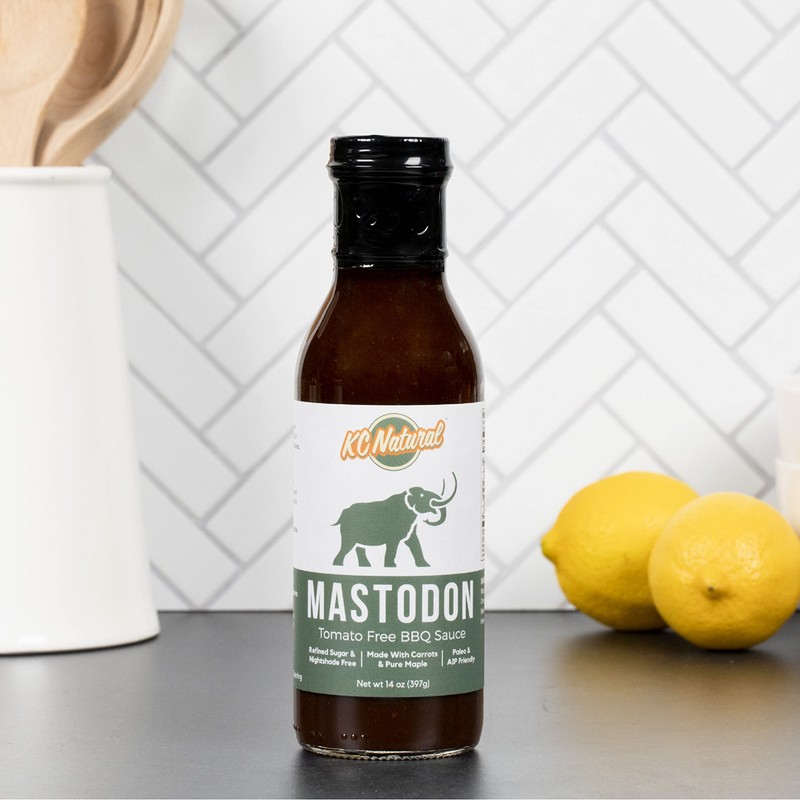 KC Natural - Mastodon Paleo AIP BBQ Sauce 14oz, (2