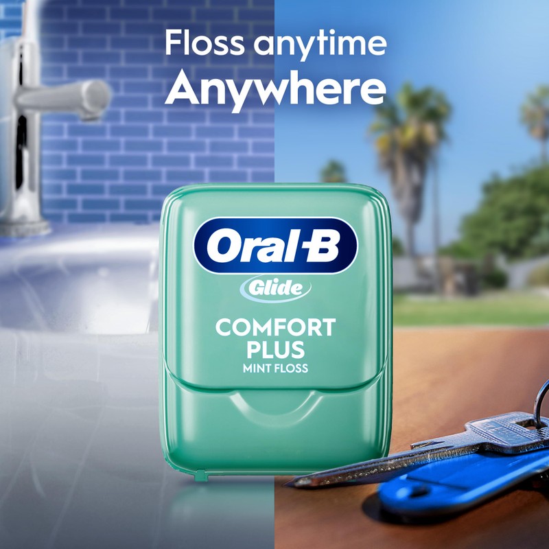 Oral-B Glide Pro-Health Comfort Plus Floss, Mint, 3 Ct