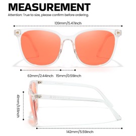 SODQW Blue Light Glasses for Women 99.9% Blue-Light Blocking Reduce Eyestrain by Orange Red lens for Computer Gaming