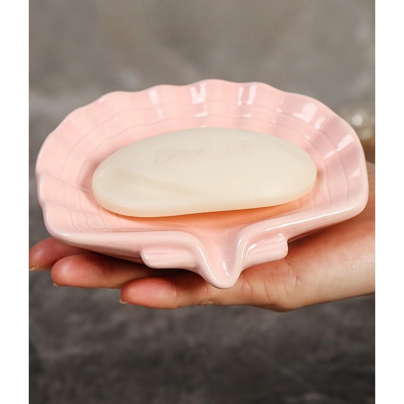 Ceramic Shell soap Box, self draining European Design Sink, Bathroom,