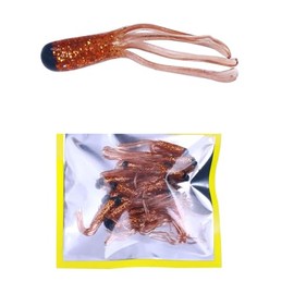 FOLANDO 20 PCS Soft Octopus, Fishing Squid Lures Multicolour Octopus Lures Squid Lures Soft Plastic Fishing Lures 4.8cm