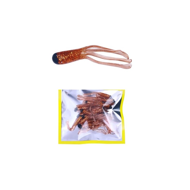 FOLANDO 20 PCS Soft Octopus, Fishing Squid Lures Multicolour Octopus