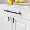 Amerdeco 10 Pack Black & Gold Cabinet Pulls 6.3 Inch(160MM)