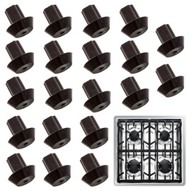 IMPRESA - Paquete de 20 protectores de patas de goma compatibles con rejilla – Material resistente al calor, funciona con muchas rejillas de quemador de estufa de gas, equivalente a PD040035 pies – por Impresa Products