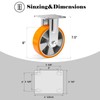 W B D WEIBIDA 6 Inch Industrial Casters, Maintenance-Free Polyurethane
