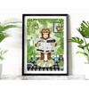 Parmaro Monkey Reading Newspaper Bathroom Print, Monkey on Toilet Print,