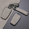 SANRILY Metal Leather 4 Button Key Fob Cover Fit for