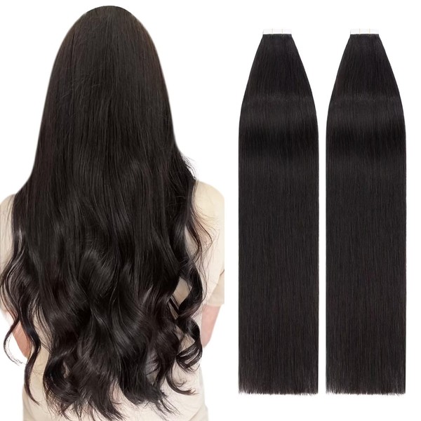 Tess Tape Extensions, Real Hair Tape Hair Extensions, Remy Human