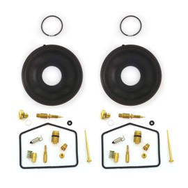 Set of 2 - Deluxe Carburetor Rebuild Kits with Diaphragms - Fits Honda CB360 CJ360T CL360