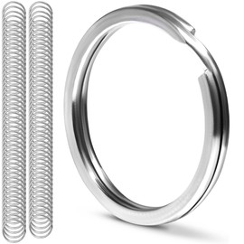 Crest Surgical - Medical Grade Stainless Steel Key Rings - 100 Pieces ~1inch, 25mm Round Split Key Rings for Keychains - 316L Stainless Steel Flat Rust Resistant Keychain Rings