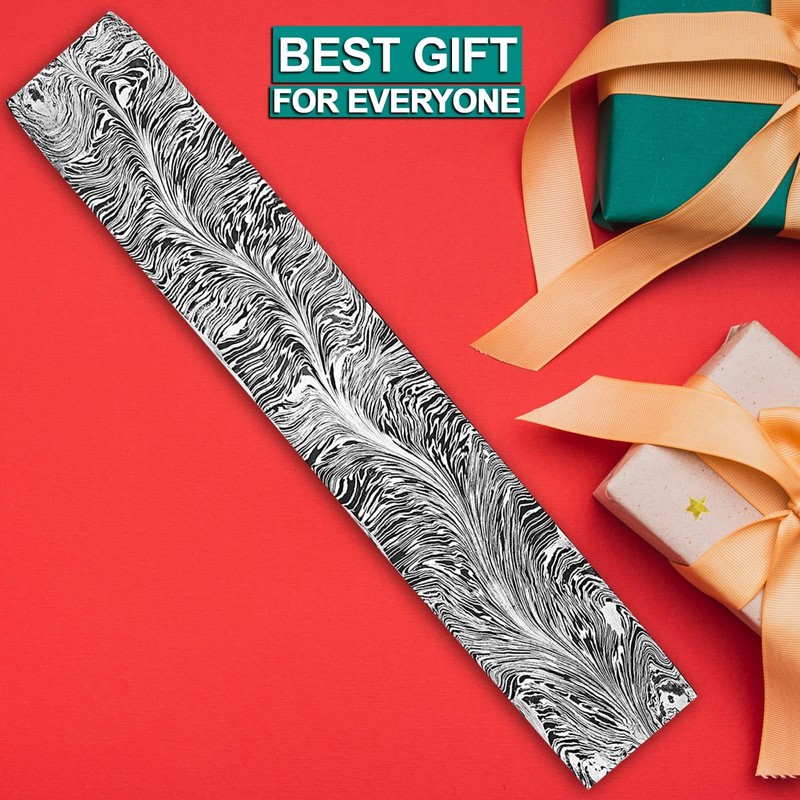 Nesmo 521 Damascus Steel Blank Billet Snack Feather Patern Bar