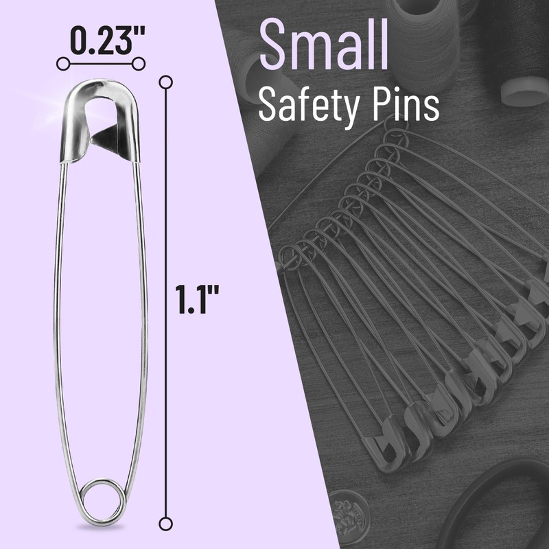 Mr. Pen - 1000 Pack 1.1 Inch Silver Safety Pins