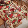 SASTYBALE Christmas Tablecloths Rectangular, Printed Xmas Table Cloth with Poinsettia