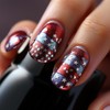 USA Independence Day Press on Nails Short Square Fake Nails