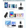 Bebeay 2 Pack Micrófono Inalámbrico para Celular-Negro