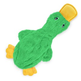 Best Pet Supplies Crinkle Dog Toy for Small, Medium, and Large Breeds, Cute No Stuffing Duck with Soft Squeaker, Fun for Indoor Puppies and Senior... 