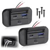 JIZZU 2Pcs Dual USB Car Charger Socket with Switch, 55W
