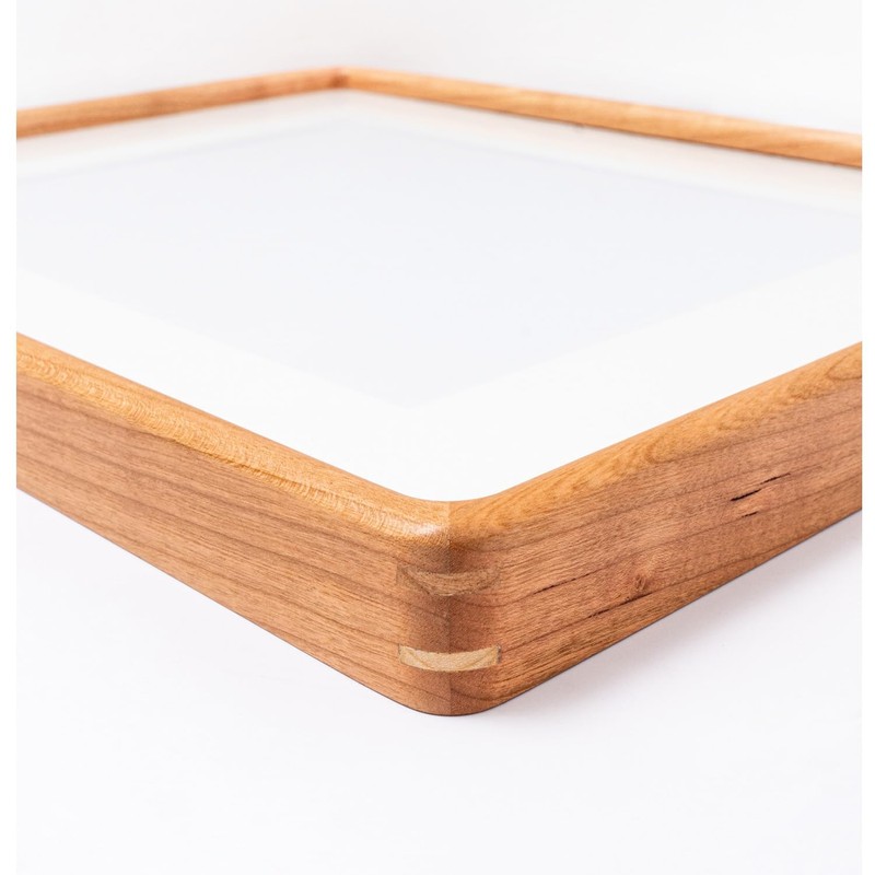20x20 Solid Cherry Wood Picture Frame with 16x16 Mat Opening