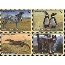 Uno Vienna) 143 146 Four Pad (Complete. Ausg.) 1993 Endangered Animals (Stamps for Collectors)