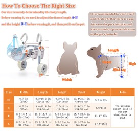 Dog Wheelchair For Back Legs, Lightweight Adjustable Dog Bicycle Trailers Dog Hip Joint Care Wheelchair Recover Mobility Aids For Small Pets Hind Limbs Disabled Or Injured Cats Carts With Wheels(Small