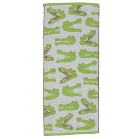 Animal Face [Face Towel] Jacquard Long Towel/Crocodile