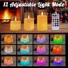 LEDHOLYT Flameless candle, USB Rechargeable Pillar Candle, LED Fake Electric