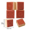 Square Stamps Flower Pattern Stamp Wooden Rubber Stamp Flower Motif